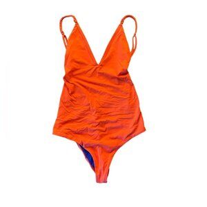 Salty Mermaid Reversible 1-Piece Swimsuit in Red/Blue